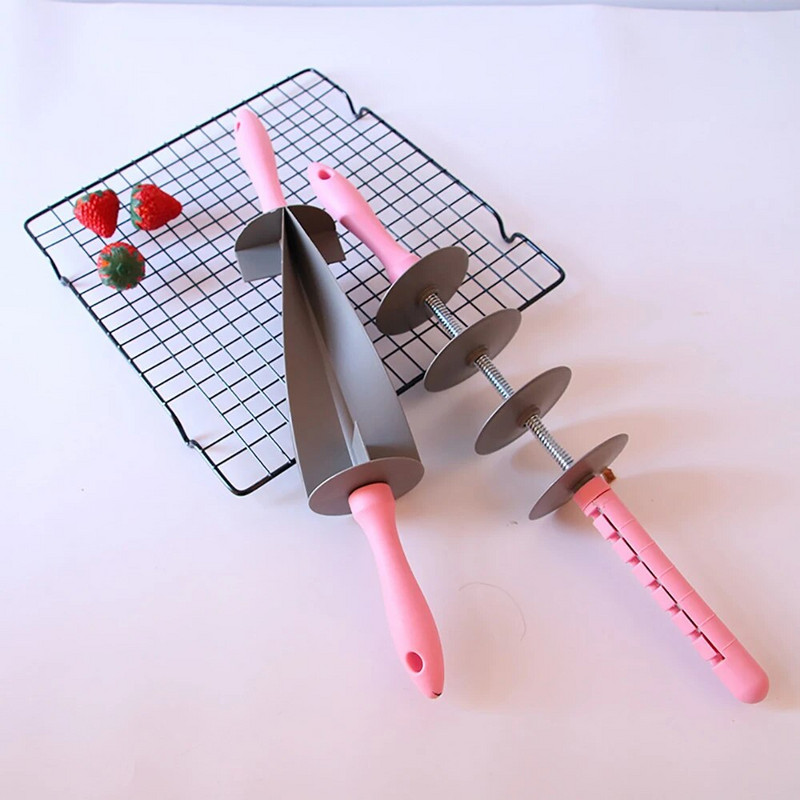 Reguleeritava teraga rulltihvt Croissanti lõikur Multifunktsionaalne leivaviilutaja Mitmefunktsiooniline leivalõikuri komplekt Reguleeritav taignarull