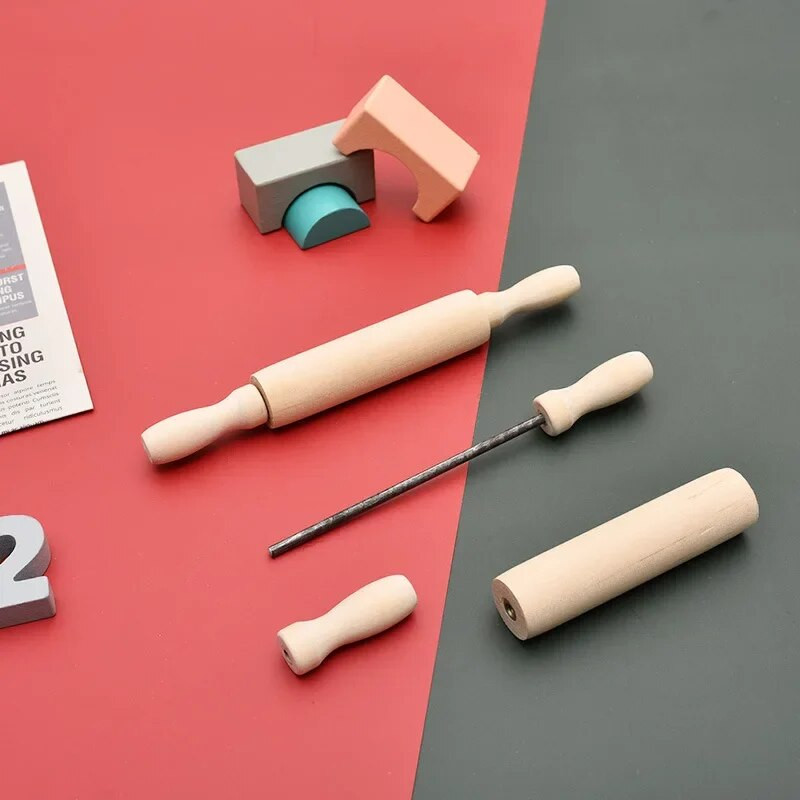 Kuumad minipuidust taignarullid Täispuidust taignarull Fondant Taignarull Köök Toiduvalmistamine Küpsetustööriistad Aksessuaarid Käsitöö