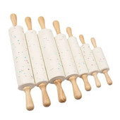 22,5–46 CM silikoninis kočėlas, nepridegantis tešlos miltų volelis medinė rankena Picos makaronų volelis virtuvės tešlos kepimo įrankis