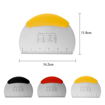 Скрепер за тесто за сладкиши Резачка за тесто за хляб за пица Скрепер от неръждаема стомана Шпатула Резачка за сладкиши Резачка за тесто Кухненски инструменти за печене