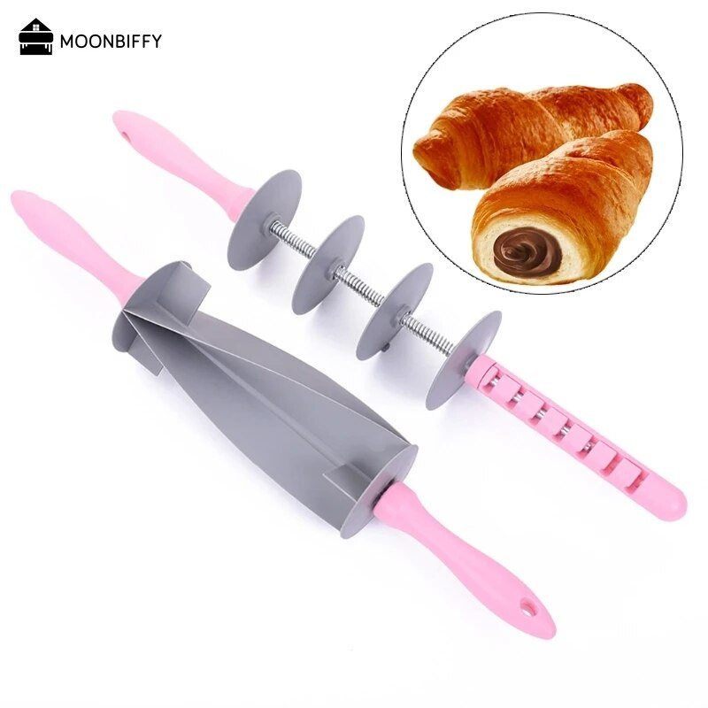 Reguleeritav taignarulli viilutaja komplekt Lõiketööriistad Kookide kaunistamise tööriistad köögi jaoks Mitmeotstarbeline leivaviilutaja sarvesaia lõikamine