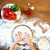 Kočėlas su dvigubu voleliu nerūdijančio plieno medinis lygias nelipnios tešlos kočiojimas virtuvės reikmenys pyragams makaronų sausainiams kepti