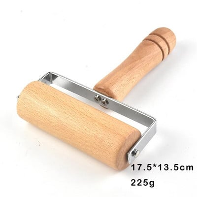 Kočėlas su dvigubu voleliu nerūdijančio plieno medinis lygias nelipnios tešlos kočiojimas virtuvės reikmenys pyragams makaronų sausainiams kepti