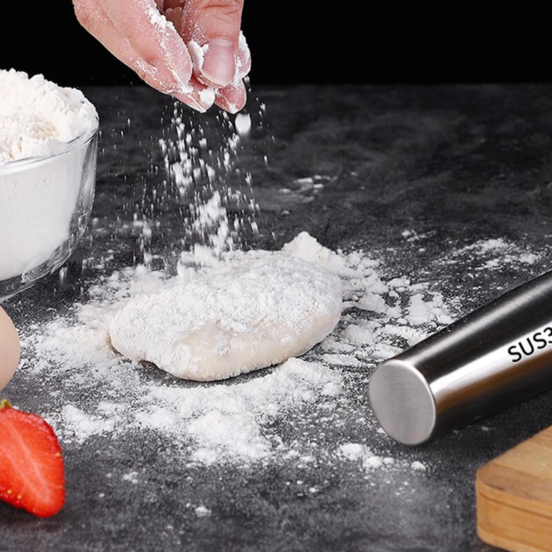 Rozsdamentes acél sodrófa Tészta kekszhenger szerszámok Tapadásmentes tésztahengerítő gép Sütemények és péksütemények konyhai kiegészítők