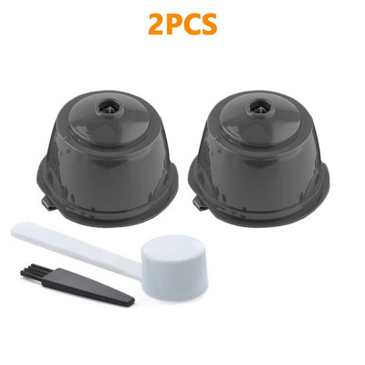 Atkārtoti lietojamu kafijas filtru komplekts Uzpildāmas kafijas kapsulas, kastītes Dolce Gusto kafijas automātam ar karoti un tīrīšanas otu 2/4/6 gab.