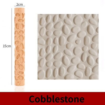 Houten Textuur Modder Geperst Roller Patroon Roller Staaf Reliëf Polymeer Klei Deegroller Keramische Aardewerk Art