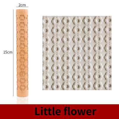 Houten Textuur Modder Geperst Roller Patroon Roller Staaf Reliëf Polymeer Klei Deegroller Keramische Aardewerk Art