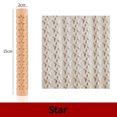 Houten Textuur Modder Geperst Roller Patroon Roller Staaf Reliëf Polymeer Klei Deegroller Keramische Aardewerk Art