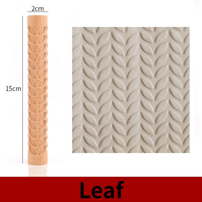 Houten Textuur Modder Geperst Roller Patroon Roller Staaf Reliëf Polymeer Klei Deegroller Keramische Aardewerk Art