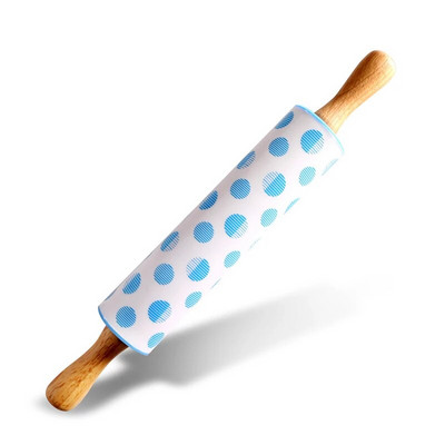 30 cm mittenakkuva silikoonrulliga puidust käepidemega kondiitritooted taigna jahurull Köök Küpsetamine Toiduvalmistamise tööriistad Küpsised Pitsarull