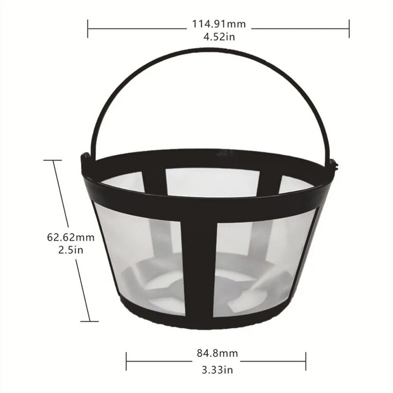 Asenduskohvifilter Korduvkasutatav korduvtäidetav kurn Basket Cup Style Brewer Tool Käsitsi valmistatud kohvimasin Köögitarvikud
