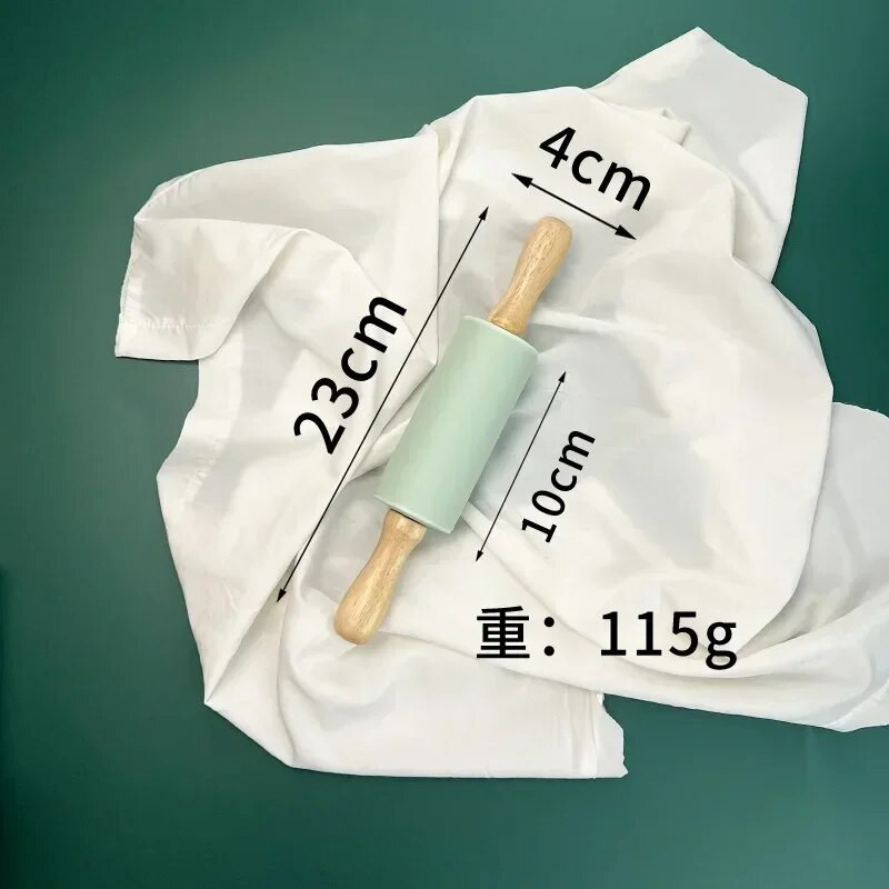 Puidust käepidemega silikoonist taignarull Mittenakkuva Fondant-taignarull Köögiküpsiste koogikeste pasta küpsetustööriistad