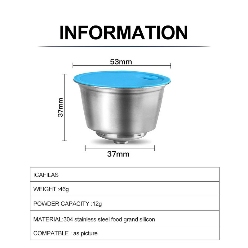 Nescafe jaoks Dolce Gusto Crema kohvifiltrite tassi korduvtäidetavad Dolci Gusto teekorvid, kohvitilguti kapslid