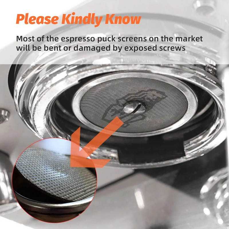 Korduvkasutatav kohvifiltri ekraan 51/53/58 mm kuumakindel võrkkangas Portafilter Barista kohvivalmistamise ekraan espresso jaoks