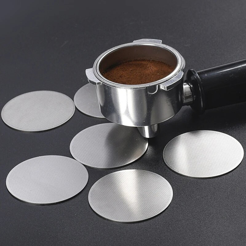 58mm 53mm 51mm espresso puck ekranas metalinis kavos daugkartinis filtras, skirtas Portafilter Basket kavos filtro ekranui espreso priedas