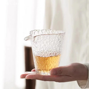 Японски класически модел на чук Справедлива чаша, ръчно изработена топлоустойчива стъклена Gaiwan Аксесоари за китайски чай Домакинска настойка за чай