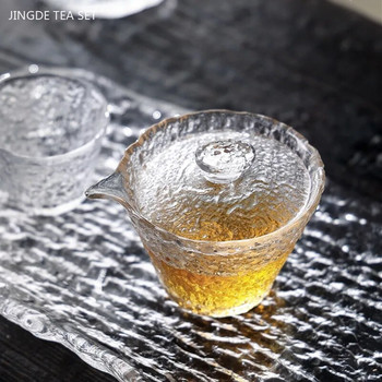 Ιαπωνικό κλασικό μοτίβο σφυριού Fair Cup Χειροποίητο ανθεκτικό στη θερμότητα γυαλί Gaiwan Αξεσουάρ κινέζικου τσαγιού Οικιακός εγχυτήρας τσαγιού