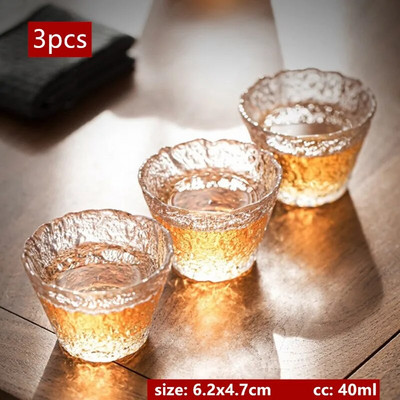 Japonijos klasikinio plaktuko modelio mugės puodelis Rankų darbo karščiui atsparus stiklas Gaiwan kinų arbatos priedai Buitinė arbatos infuzija