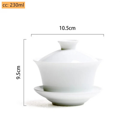 Jingdezheni valgest portselanist Gaiwani teetass Sinist ja valget portselanist teekeetja Keraamiline käsitsi maalitud teekaussi teekomplekti tarvikud