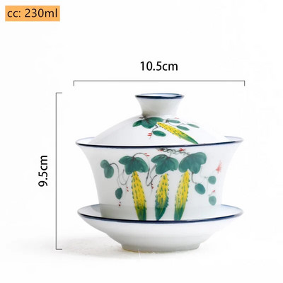 Jingdezheni valgest portselanist Gaiwani teetass Sinist ja valget portselanist teekeetja Keraamiline käsitsi maalitud teekaussi teekomplekti tarvikud