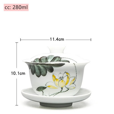 Jingdezheni valgest portselanist Gaiwani teetass Sinist ja valget portselanist teekeetja Keraamiline käsitsi maalitud teekaussi teekomplekti tarvikud