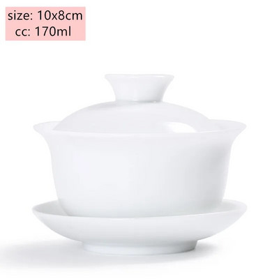 Jingdezheni valgest portselanist Gaiwani teetass Sinist ja valget portselanist teekeetja Keraamiline käsitsi maalitud teekaussi teekomplekti tarvikud