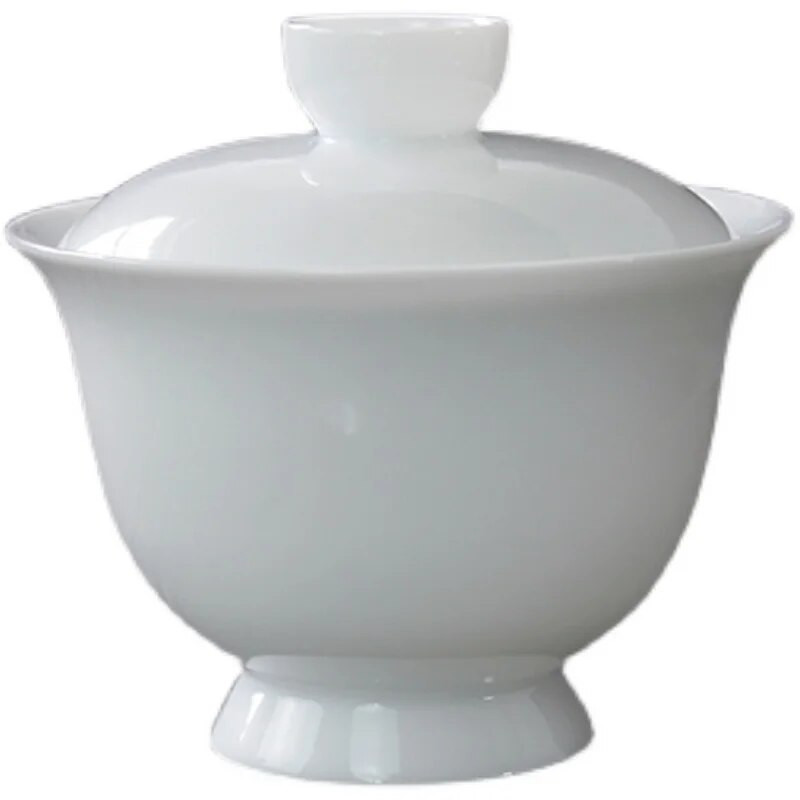 90 ml loj, porculanski gaiwan od žada za čaj, tanka bijela juha s poklopcem, posuđe za čaj, putni mini kung fu set za čaj, šalice, male zdjelice za čaj