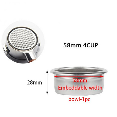 51/54/58 mm nerūdijančio plieno kavos filtro krepšelis aparatui Delonghi Breville CafeDripper Portafilter kavos virimo aparato sietelis