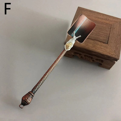 1 tk Vintage eebenipuu teelusikas metallist/täispuidust käepidemega Retro loominguline teekühvel Tee KongFu teetseremoonia tarvikud Teelusikaga kingitus