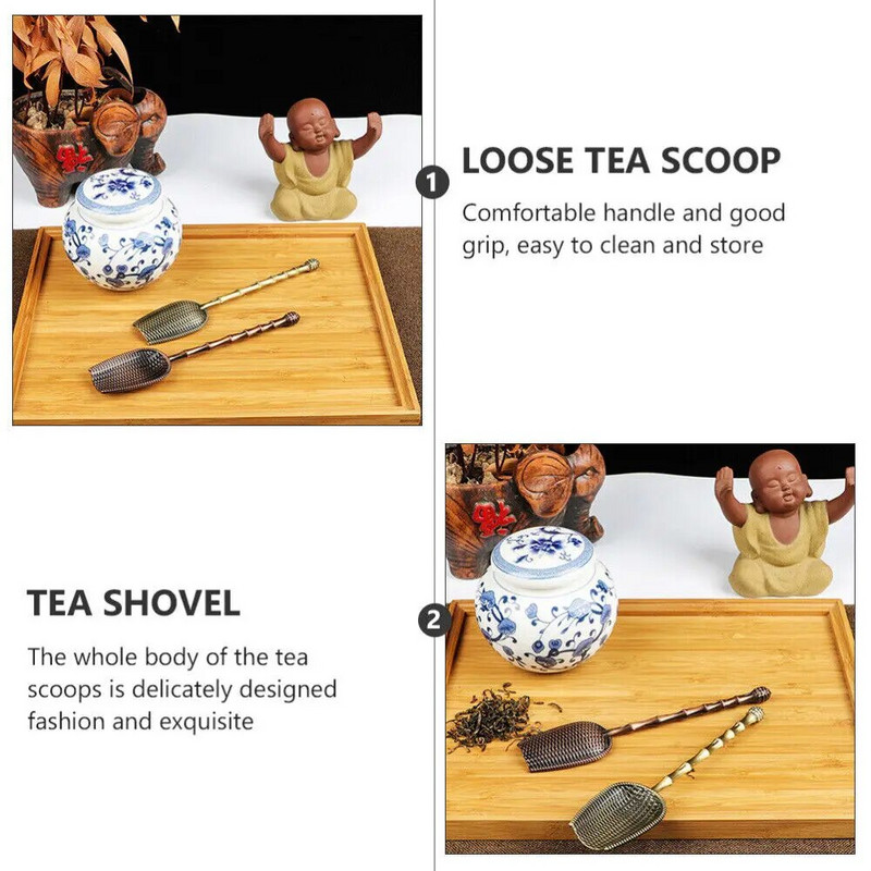 Metallist mõõtelusikas vanaaegne lahtiste lehtede teekulp sulamist Retro kohvioa lusikas pika varrega teelusikas köögisuhkru jaoks