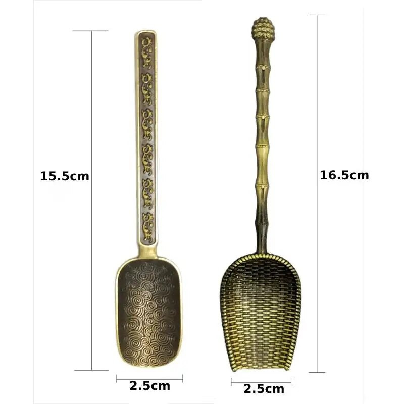 Metallist mõõtelusikas vanaaegne lahtiste lehtede teekulp sulamist Retro kohvioa lusikas pika varrega teelusikas köögisuhkru jaoks