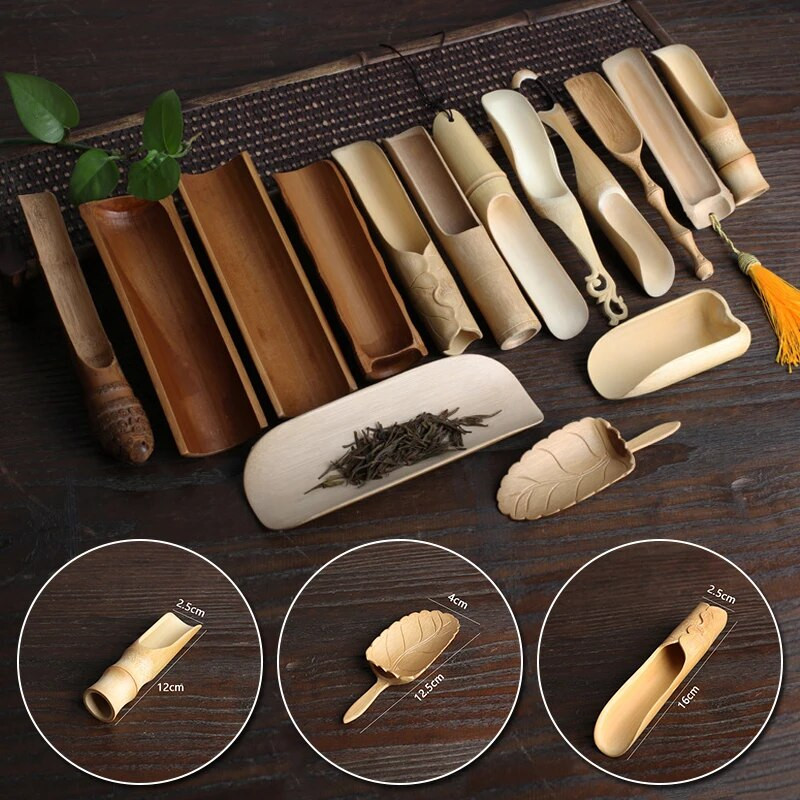 Jaapani teelusikas bambusest käsitööna valmistatud Hiina teelusikas teekühvli varuosad Kung Fu teekomplekt Kunst käsitöö teetseremoonia tööriist