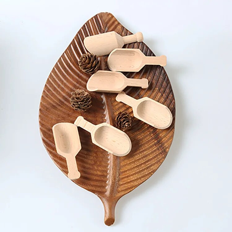 5 tk Teelusikas Kulp Väike soolalabidas Mini kühvel Puidust teelusikas Piimapulbri Kulbid Teenõutarvikud Lusikas