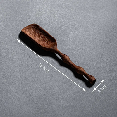 Bambuko rankomis raižytas arbatinis šaukštelis Tradicinės Kung Fu arbatos priedai Paimkite arbatos įrankius Kūrybingas natūralus lapo formos chaze