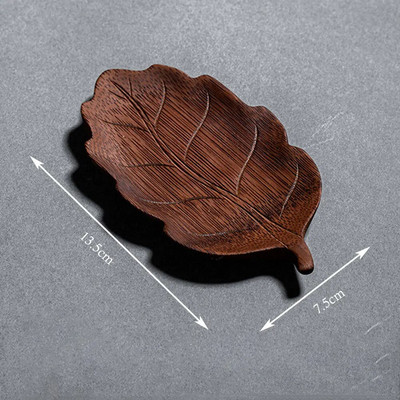 Bambuko rankomis raižytas arbatinis šaukštelis Tradicinės Kung Fu arbatos priedai Paimkite arbatos įrankius Kūrybingas natūralus lapo formos chaze