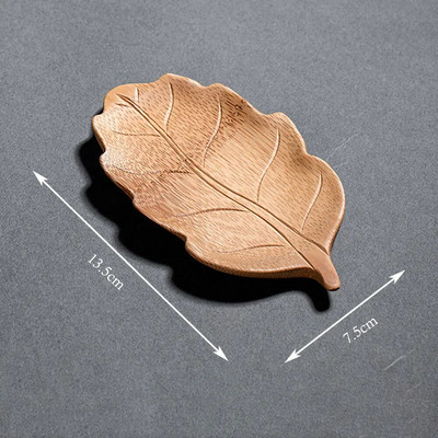 Bambuko rankomis raižytas arbatinis šaukštelis Tradicinės Kung Fu arbatos priedai Paimkite arbatos įrankius Kūrybingas natūralus lapo formos chaze