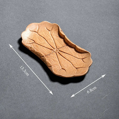 Bambuko rankomis raižytas arbatinis šaukštelis Tradicinės Kung Fu arbatos priedai Paimkite arbatos įrankius Kūrybingas natūralus lapo formos chaze