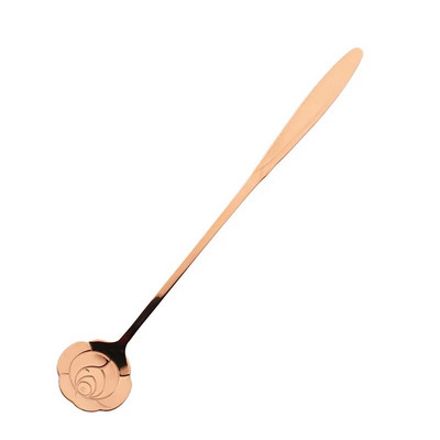 Nerūdijančio plieno auksinės gėlės formos šaukštas desertinis kavos šaukštas mielas vyšnių žiedų ilgas kotas medaus šaukštas Vestuvių vakarėlis