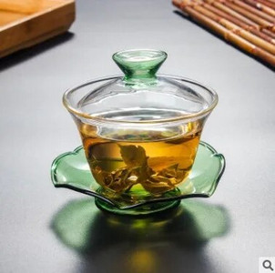 Hiina teekausid kuumakindlast klaasist Gaiwan värvilisest teekeetja Gai Wan Gaiwan reisimiseks Tiibeti kauss Tureen Cup Puer Cups komplekt