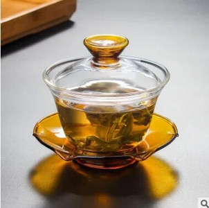 Hiina teekausid kuumakindlast klaasist Gaiwan värvilisest teekeetja Gai Wan Gaiwan reisimiseks Tiibeti kauss Tureen Cup Puer Cups komplekt