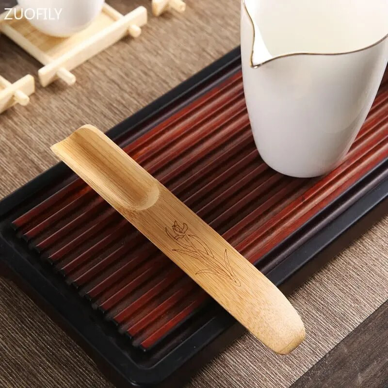 Kelių stilių arbatos šaukšteliai Kastuvas Kinų Kung Fu arbatos ceremonija Šeši džentelmenų priedai Matcha natūralaus bambuko lydinio arbatinis šaukštelis Dovana