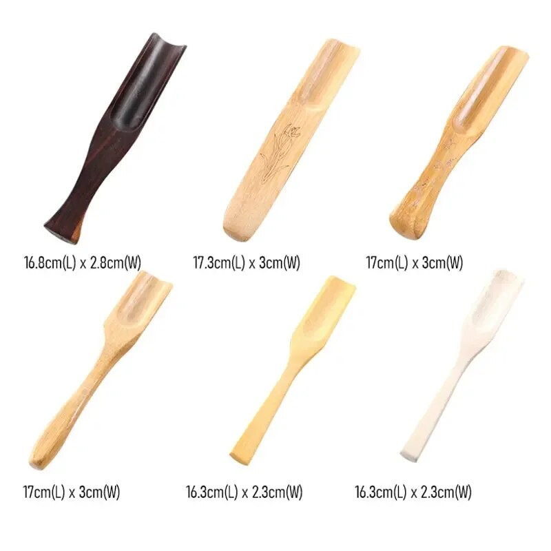 Kelių stilių arbatos šaukšteliai Kastuvas Kinų Kung Fu arbatos ceremonija Šeši džentelmenų priedai Matcha natūralaus bambuko lydinio arbatinis šaukštelis Dovana