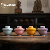 150 ml Creative Gourd keraamilise kattega kauss Hiina värvilise glasuuriga teekauss kaanega Käsitsi valmistatud teekeetja Gaiwan Non Hot Soperas
