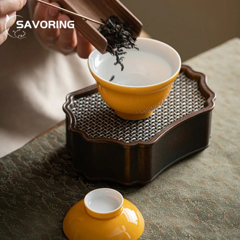150 ml Creative Gourd keraamilise kattega kauss Hiina värvilise glasuuriga teekauss kaanega Käsitsi valmistatud teekeetja Gaiwan Non Hot Soperas
