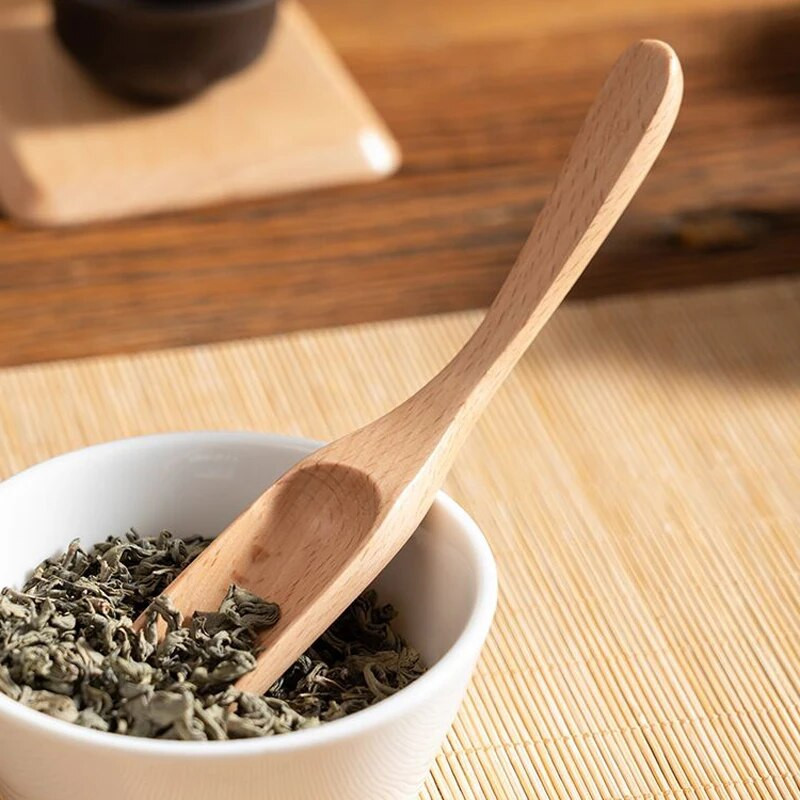 Kiniškas arbatos šaukštelis Retro Kung Fu arbatos kaušelis Kastuvas Medinis kaušelis biriai arbatai Kava Prieskoniai Cukraus Milteliai Šaukštelis Arbatos Priedai