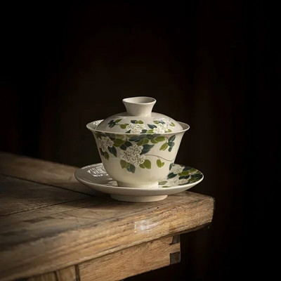 Vintage Sancai Gaiwan kinesko keramičko posuđe za čaj Šalice za čaj Tea Tureen Ručno izrađen kućni dekor Kung Fu porculanske šalice za čaj