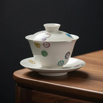 Vintage Sancai Gaiwan kinesko keramičko posuđe za čaj Šalice za čaj Tea Tureen Ručno izrađen kućni dekor Kung Fu porculanske šalice za čaj