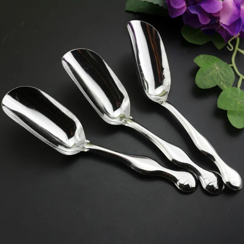 Nerūdijančio plieno arbatos šaukštelis, kastuvo formos šaukštai, Kongfu įrankiai, cukrus, druska, kava, virtuvės prietaisai