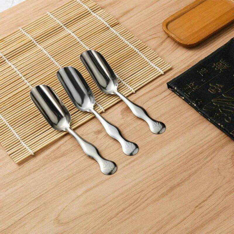 Nerūdijančio plieno arbatos šaukštelis, kastuvo formos šaukštai, Kongfu įrankiai, cukrus, druska, kava, virtuvės prietaisai