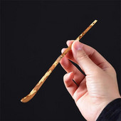 Gražus arbatos kastuvas be šerpeto indai Apvalus arbatinis šaukštelis Bambuko arbatos adata Kavos arbatos maišymo šaukštas Sklandžiai arbatos rinkinys